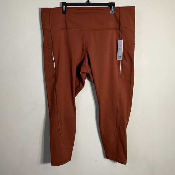 Athleta Rainier High Rise Legging Women's 3X Brown Active Workout Athletic Plus - Picture 5 of 16